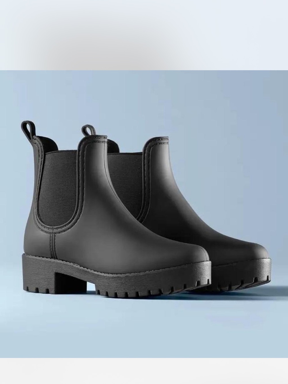 JEFFREY CAMPBELL Cloudy Chelsea Rain Boots Size 8.5
